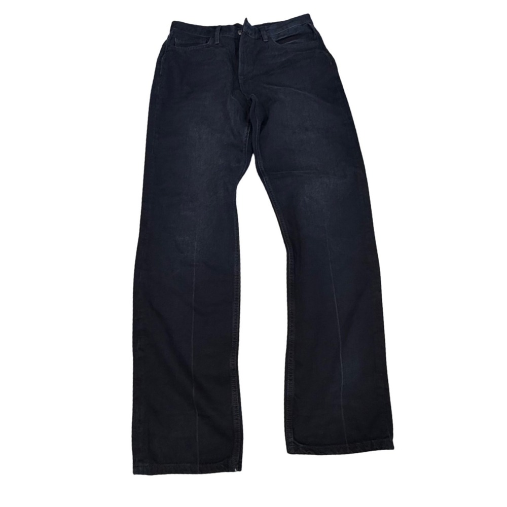Zara Relaxed Fit Jeans Indigo Black Signature Denim Straight Leg Size 38